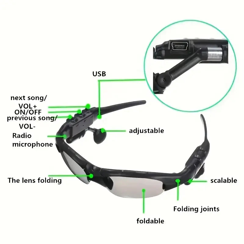 Lentes De Sol Bluetooth Manos Libres Aud